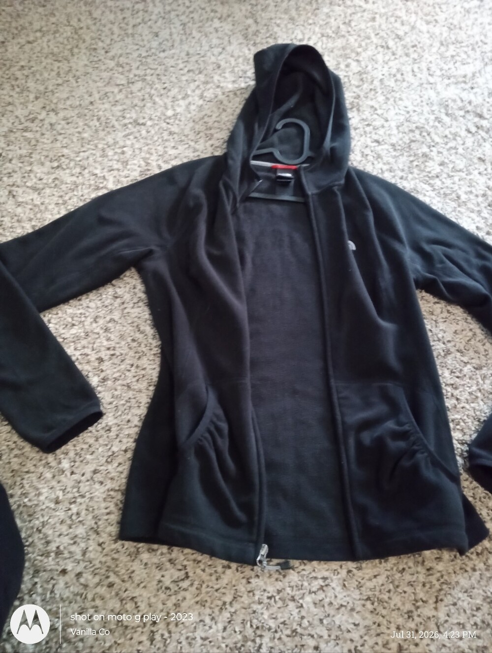 The North Face Polartec Classic TKA 100 Hoodie French Terry Black Medium - Picture 5 of 12